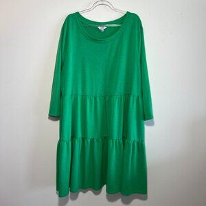 Crown & Ivy Tiered Green Dress.  Size 2X